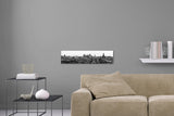 Aufgehängte Schwarz-Weiß Panorama Fotografie von Rom. Fotokunst online kaufen. Wandbild hinter Acrylglas oder als Poster