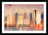 Abstrakte Fotografie der Canary Wharf in London. Fotokunst online kaufen. Wandbild im Rahmen