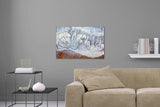 Aufgehängte abstrakte Landschafts Fotografie des Chaiten. Fotokunst online kaufen. Wandbild hinter Acrylglas oder als Poster