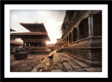 Architektur Fotografie des Durbar Platzes in Kathmandu. Fotokunst online kaufen. Wandbild im Rahmen