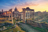 Farbige Architektur Fotografie des Forum Romanum in Rom. Fotokunst online kaufen. Wandbild hinter Acrylglas oder als Poster