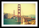 Fotografie der Golden Gate Bridge in San Francisco im Sommer. Fotokunst online kaufen. Wandbild im Rahmen