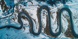 Landschafts Fotografie der Julie Passstraße in der Schweiz im Winter von oben im Panorama Format. Fotokunst und Bilder online kaufen. Wandbild hinter Acrylglas oder als Poster