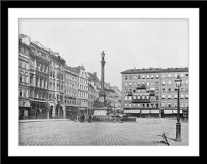 Alte Architektur Fotografie der Stadt München. Fotokunst und Bilder online kaufen. Wandbild im Rahmen