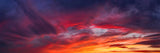 Fotografie von einem Himmel bei Sonnenuntergang im Panorama Format. Fotokunst und Bilder online kaufen. Wandbild hinter Acrylglas oder als Poster