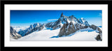 Landschafts Natur Fotografie des Vallée Blanche in der Schweiz im Winter im Panorama Format. Fotokunst und Bilder online kaufen. Wandbild im Rahmen